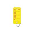 Car Dealer Depot Poly Key Tags (250 Per Box): Yellow Pk 426-YE